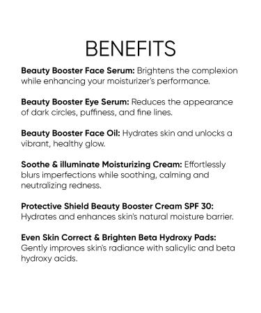 Trish McEvoy Beauty Booster Must Haves Travel Set | 6-Piece Correct & Brighten Collection for Radiant Skin - Hydroxy Pads Face & Eye Serums Moisturizer & SPF 30 - Buy Online on GoSupps.com