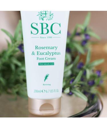 SBC Skincare Foot Cream for Dry & Cracked Feet - Rosemary & Eucalyptus 200ml - Nourish & Moisturize - Buy Internationally - Buy Online on GoSupps.com