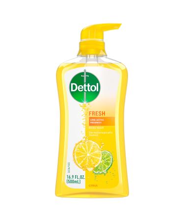 Dettol Fresh Body Wash and Shower Gel  Fresh Yuzu Citrus Scent Body Wash  16.90 Fl Oz (Pack of 1) Citrus 16.90 Fl Oz