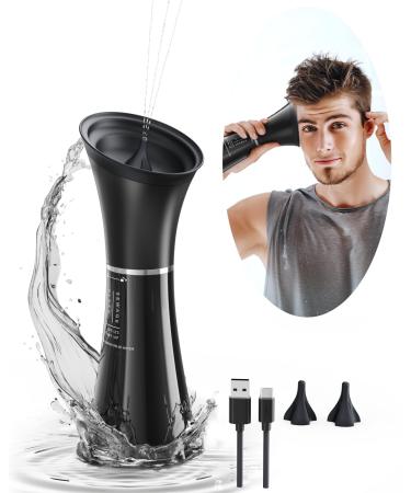 Upgraded Ear Wax Removal with One-Piece Waste Tank - Safe Ear Cleaner with Smart Water Temperature Sensor - Effective Ear Irrigation Kit with 4 Pressure Levels & USB-C Cable - IPX7 Waterproof