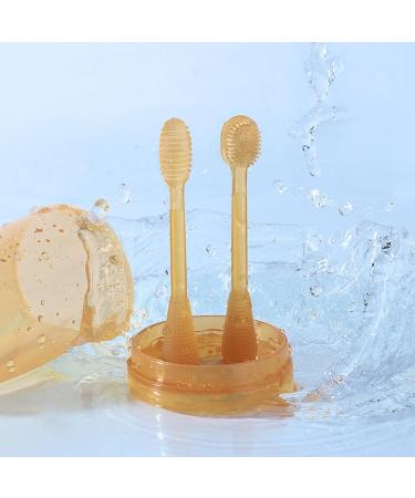 Infant Toothbrush Set - Silicone Training Brushes & Tongue Cleaner for Toddlers | Perfect First Toothbrush Gift - Buy Online on GoSupps.com