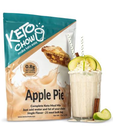 Keto Chow Apple Pie | Keto Meal Replacement Shake Powder | Nutritionally Complete Keto Food | Low Carb Keto Meals | Delicious Easy Meal Substitute Drink | Protein Rich You Choose The Fat| Single Meal Sample | 1 Serving Apple Pie 1