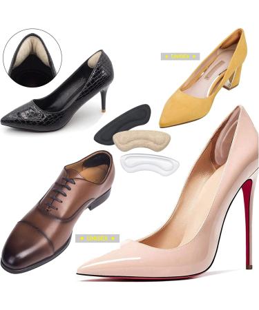Black & Khaki Heel Grips Liners - Self-Adhesive Shoe Inserts for Men & Women | Anti-Blister Cushion Pads 6 Pairs - ZPYOU - Buy Online on GoSupps.com
