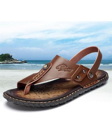Men's Toe Corrector Sandal - Comfy Summer Slip-On for Bunion Relief | Non-Slip Breathable Flip Flops for Hallux Valgus Symptoms - Size 11 Brown - Buy Online on GoSupps.com