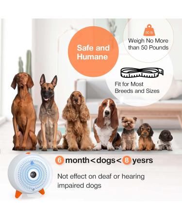 Anti Barking Device Auto Dog Deterrent Devices Stop Dog Barking Ultrasonic Dog Bark Control Anti Bark Device Dogs Stopper Safe Indoor Outdoor Dog Training Tool For Small Puppies Medium Large Dogs White#0102OPLD - Buy Online on GoSupps.com