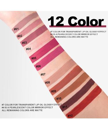 12 Colors Lip Gloss Set | Moisturizing Long-Lasting Waterproof Lip Oil & Glaze Makeup Kit - Buy Online on GoSupps.com