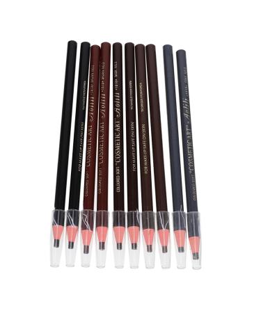 SOESFOUFU Black Colored Pencils 10pcs Eyebrow Pencil Facial Tools Eyebrow Peel- off Pencil Eyebrow Pens Crayon Girl Miniature
