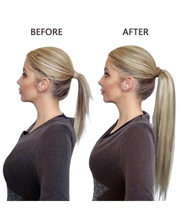 Buy Runatur 40cm Real Hair Braided Ponytail Extensions - Brown & Platinum Blonde Remy Hair - 80g #8P60 - Buy Online on GoSupps.com