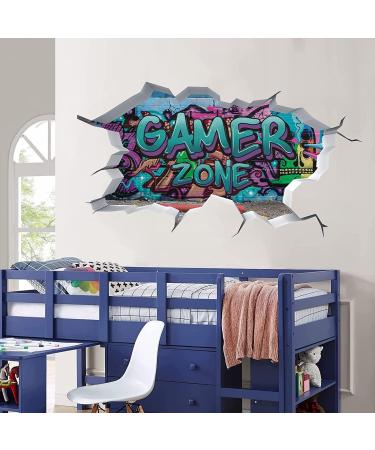 Toarti Gamer Zone 3D Wall Stickers - Gaming Vinyl Decal for Bedroom Decor (Blue) - Buy Online on GoSupps.com