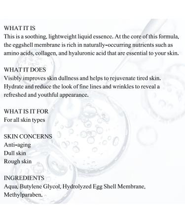 TUNEMAKERS Eggshell Membrane Serum for Women Hydrating and Moisturizing Essence for All Skin Types - 10ml - Buy Online on GoSupps.com