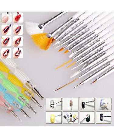 Warm Girl Nail Art Design Set Dotting Painting Polish Brush Pen Tools (20pcs) - Buy Online on GoSupps.com