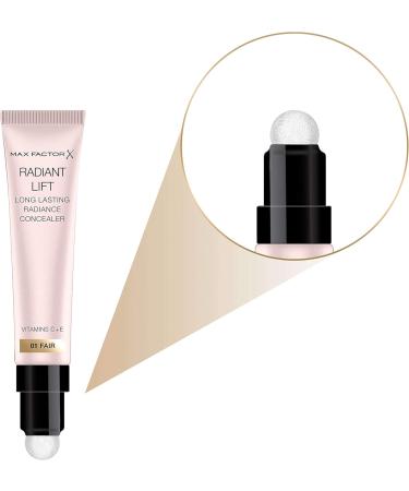 Max Factor Radiant Lift Hydrating Brightening Concealer 7ml - Vitamins C & E, Fair Shade 10 - Buy Online on GoSupps.com