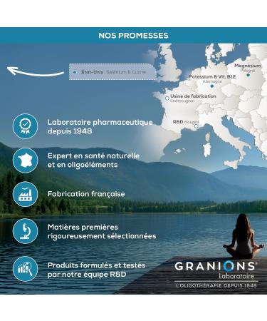 GRANIONS Casual Muscle Cramps discomfort muscle stiffness Magnesium Vit B Copper Selenium Potassium For the whole family Made in France 60 tablets - Buy Online on GoSupps.com