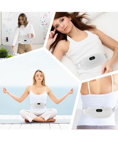 Shop Period Heating Belts - Electrical Menstrual Heating Belts with 4 Vibration Modes & 3 Temperature Levels for Abdominal Pain Relief - White Blanc - Buy Online on GoSupps.com