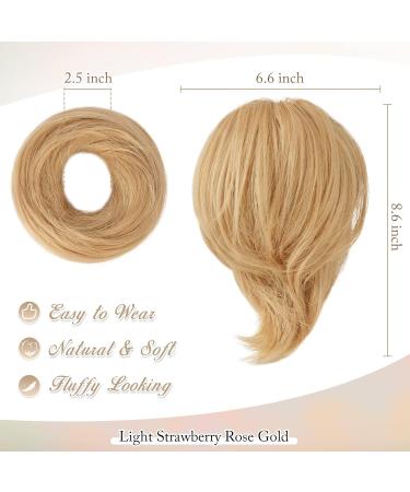 BARSDAR HAARDIAR Hair Extensions - Straight Synthetic Short Ponytail Hair Knoten Light Strawberry Brown 22# for Women - Perfect Hair Jewelry & Scrunchy - Buy Online on GoSupps.com
