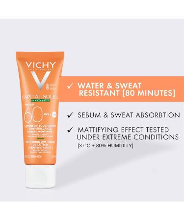 Vichy Face & Body Sunscreen Lotion SPF 60 Capital Soleil Broad Spectrum UVA & UVB Sun Protection Fragrance-Free Suitable for All Skin Types Dermatologist Recommended MATTE FINISH SPF 60 - Buy Online on GoSupps.com