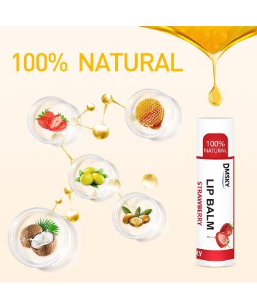 DMSKY 24-Pack Vitamin E Lip Balm with Coconut Oil - 100% Natural Ingredients - Assorted Flavors for Moisturized and Soothed Lips - Buy Online on GoSupps.com