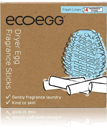 Ecoegg Dryer Egg Fragrance Sticks: Fresh Linen Scent, Reduce Drying Time, Soften Clothes - 4 Refills | Hypoallergenic | Tumble Dryer Balls Replacement - Buy Online on GoSupps.com
