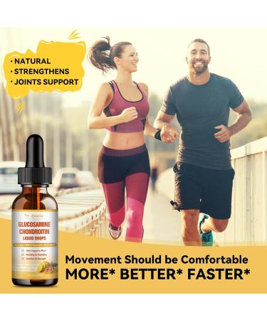 Glucosamine Chondroitin MSM Liquid Drops FSA-HSA - Joint Support Supplement for Mobility Flexibility & Bones Chondroitin Sulfate Supplement Turmeric Quercetin Bromelain MSM Oil 2 FL.OZ 2 Fl Oz (Pack of 1) - Buy Online on GoSupps.com