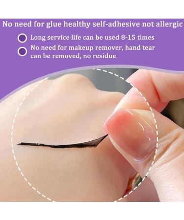 Buy Eyelash Adhesive Strips - 2 Boxes 20 Sheets | Self Adhesive No Glue Reusable Gentle & Non-Irritating for Fake Eyelashes - Easy to Apply & Remove - Buy Online on GoSupps.com