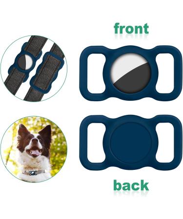 Ainiv Silicone Protection Case for Apple Airtag - 2-Piece Set in Black & Blue | Durable Pet Collar Accessories for Dog & Cat Tracking - Buy Online on GoSupps.com