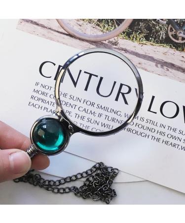 yunestry Loupe Pendant Necklace Gift - 2022 Magnifying Glass Necklace Vintage 10X Magnifying Reading Magnifier Decorative Gift Sweater Chains for Women White - Buy Online on GoSupps.com