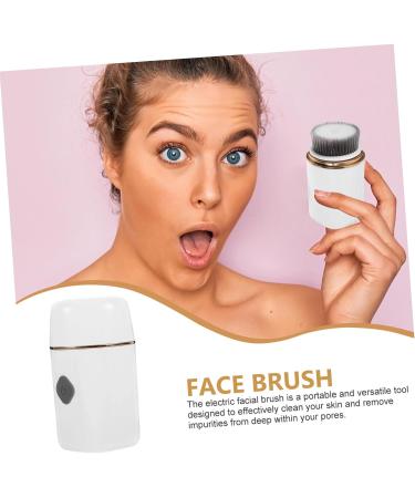 Housoutil Electric Facial Brush Face Scrubber Electric Face Scrub Brush Face Brush Face Cleaner Brush Rubber Face Scrubber Exfoliating Face Cleansing Brush Tool White The Face Silica Gel - Buy Online on GoSupps.com