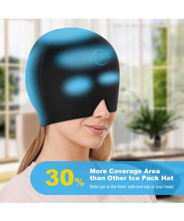 Qlike Cooling Cap for Migraine Relief | Stretchy Gel Pads Cold Warm Compress for Headaches & Swollen Eyes - Buy Online on GoSupps.com