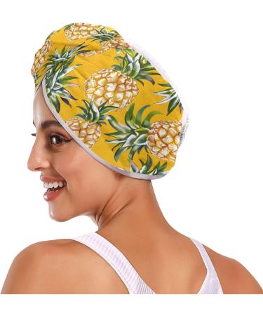 Super Absorbent Pineapple Hair Towels - 2 Pack Quick Dry Hair Turbans for Women & Girls | Perfect Hair Wraps with Button Twist - Buy Online on GoSupps.com