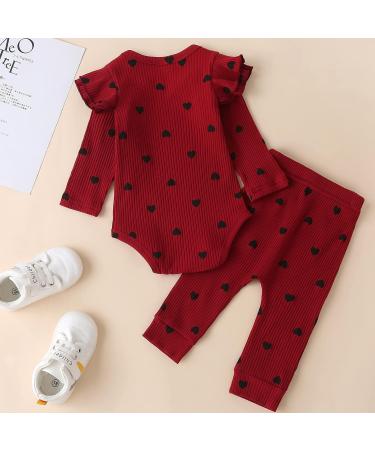 Baby Girl White Lace Ruffle Romper Top + Jeans Shorts Set 3-6 Months Red - Buy Online on GoSupps.com