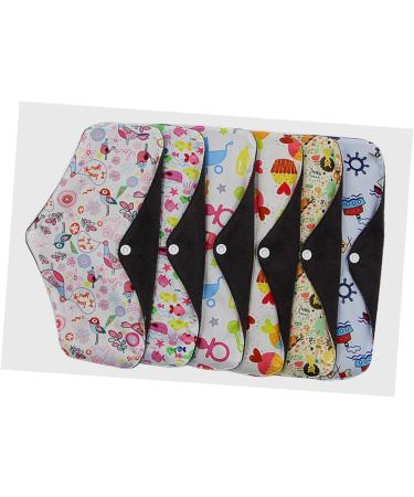 Reusable Bamboo Charcoal Cotton Mama Pads for Menstrual Periods - Washable & Portable - Buy Online on GoSupps.com