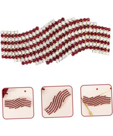 TOVINANNA Rhinestone Hairpin Metal Hair Clips for Women Rhinestone Hair Clips Red Accessories for Women Fairy Jewelry for Women Temperament Hair Clip Bling Hair Clips Wedding Hair Clip - Buy Online on GoSupps.com