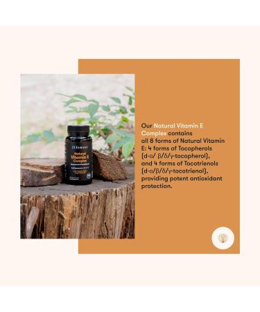 Natural Vitamin E Complex Softgels with Organic Olive Oil | Full Spectrum Antioxidant | 120 Softgels | Zenement - Buy Online on GoSupps.com