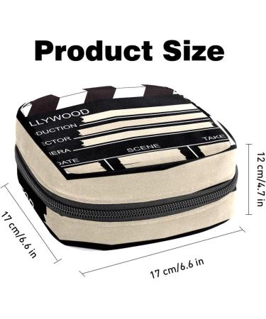 Retro Black Film Folding Board - Portable Menstrual Bag & Tie Storage for Teens & Women - Buy Online on GoSupps.com