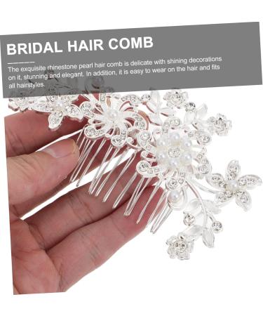Ipetboom 1pc Alloy Rhinestone Hair Comb Crystal Flower Hair Side Comb Gothic Home Decor Hair Barrettes for Women Wedding Hair Clips Rhinestone Hair Side Comb Rhinestones Accessories Bride - Buy Online on GoSupps.com