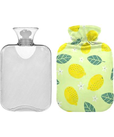 Naanle 1L Yellow Juicy Lemon Hot Water Bottle | Transparent Pain Relief & Warm Hand/Foot Therapy | Ideal for Bed & Cold Therapy - Buy Online on GoSupps.com