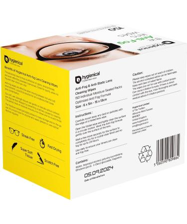 Anti-Fog Lens Wipes - 150 Pre-Moistened Cleaning Wipes for Eyeglasses & Cameras - Optimized Anti-Fog Formula for All Lenses & Screens - Buy Online on GoSupps.com