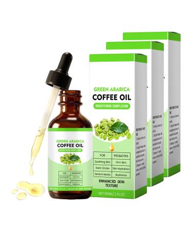 Generisch Coffee Oil for Wrinkles - 60ml - Pure and Natural Green Arabica Coffee Oil for Face Body and Hair - Anti-Puffiness and Firming Coffee Oil - Coffee Oil - Skin Care