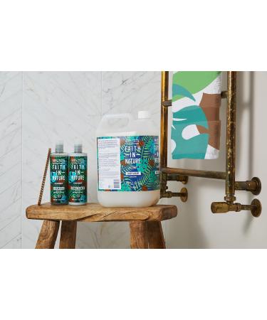Faith In Nature Natural Coconut Shower Bathtub Moisturizing Vegan & Animal Free SLS & Paraben Free Refillable Bottle 5L - Buy Online on GoSupps.com