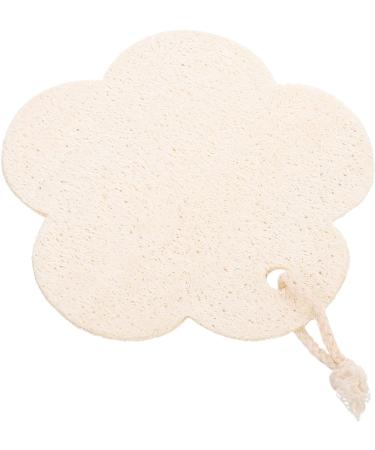 5PCS Flower Shaped Loofah Sponge Set - Soft Cotton Bath Scrubber for Men | Light Yellow | International Shipping - Buy Online on GoSupps.com