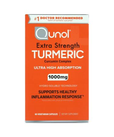 Convergence Turmeric Curcumin Capsules (60 Count) with Ultra High Absorption 1000mg Joint Support Herbal Supplement