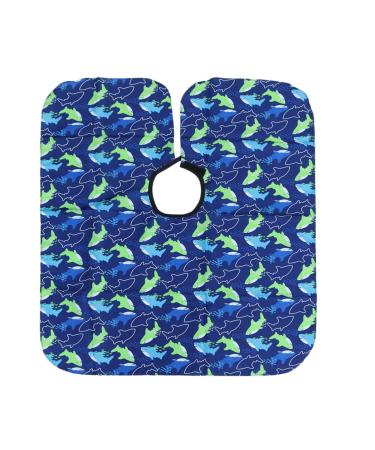 Lurrose Kids Hair Cutting Cape Cute Fish Hairdressing Cape for Shop and Home