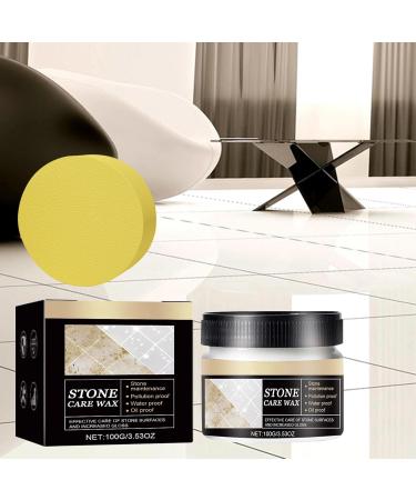 Shakven Granite Polish Wax - Stone Polish Protection Wax Stone Sealer & Protectant With Applicator Sponge Preserves And Protects From Unwanted Liquids Or Juices - Buy Online on GoSupps.com