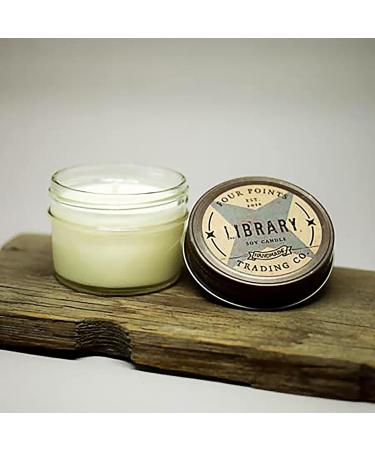 Library Scented Candle - 100% Soy Aromatherapy - Ideal Gift for Book Lovers - 4oz | Four Points Trading Co - Buy Online on GoSupps.com