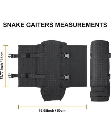 Lucky Clover Waterproof Snake Gaiters - Snake Proof Guards for Men & Women | Adjustable Size for Hunting, Hiking, Farm Work - Black - Buy Online on GoSupps.com