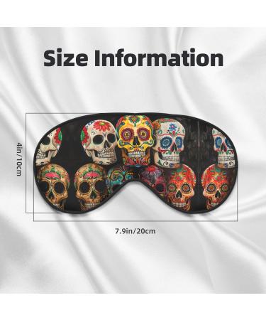 SSIMOO Sugar Skulls Eye Mask - Ultra-Soft Light-Blocking Comfortable Sleep Accessory - International Shipping Available - Buy Online on GoSupps.com