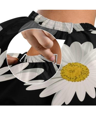 Waterproof Barber Cape - Daisy on Black & Cheetah Haircut Bib for Men and Women | Unisex Hair Cutting Cape - Buy Online on GoSupps.com