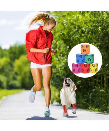 Self-Adhesive Bandage for Pets - 6 Rolls 5cm x 4.5m | Breathable Elastic Wraps for Dogs & Cats - Protects Wrists & Ankles - Buy Online on GoSupps.com