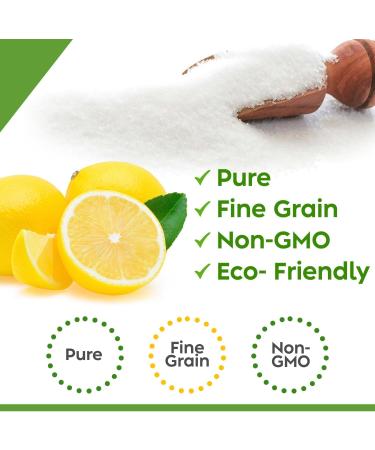 Green Piece Citric Acid - 100% Pure Medium Grain | 16 oz Natural Resealable Bag | Best for Baking Cleaning & Preserving - Shop Internationally - Buy Online on GoSupps.com