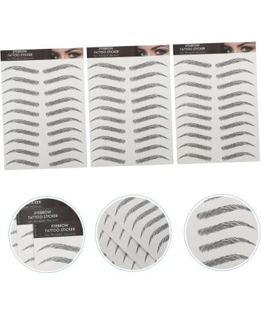 Beavorty 18 sheets Eyebrows Off Peel Brow Hair-like Sticker D And Temporary Grooming Shaping 1 count (Pack of 1) Blackx3pcs - Buy Online on GoSupps.com